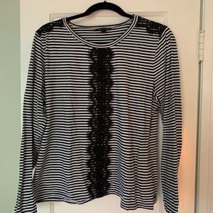 Long sleeve boatneck top